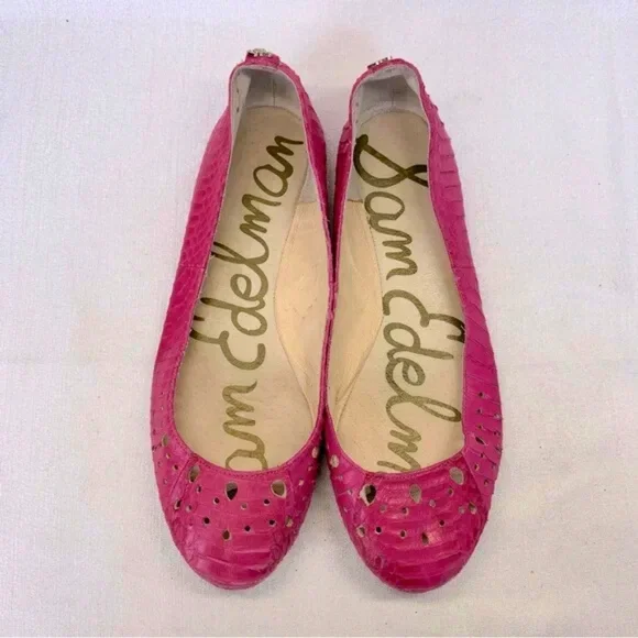 Hot Pink SAM EDELMAN Leighton Ballet Flat Shoes sz. 11 - Picture 4 of 4